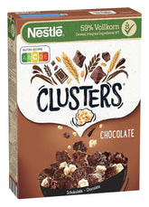 CLUSTERS Chocolate, Cereale din 59% făină integrală, Cu ciocolată și migdale, Conține vitamine, calciu și fier, 330 grame Naty Shop Default Title
