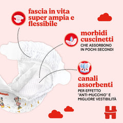 Pannolini Huggies Ultra Comfort/Little Movers, taglia 3 (4-9 kg), design Disney, assorbenti, protezione completa, 126 pezzi