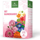 Semințe de flori LERAVA (12 soiuri) - plante perene, rezistente la iarnă - semințe pentru grădină și balcon - germinare rapidă pentru semănat ușor - amestec de flori care necesită întreținere redusă pentru înflorire continuă