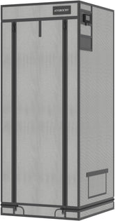 Aygrochy Tenda da Coltivazione 60x60x160cm Tenda da Coltivazione per Interni con Vassoio Inferiore Rimovibile in PEVA Bianco Riflettente per Spazio di Coltivazione delle Piante