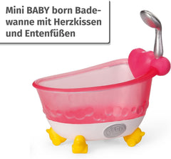 BABY born Minis Badewannen-Spielset mit Minis-Puppe Amy und Ente, 906101 Zapf Creation