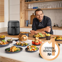 Philips Airfryer serie 2000 4.2L - Touch screen digitale, 13 opzioni di cottura, 9 funzioni preimpostate, Fino al 90% di grassi in meno con tecnologia Rapidair, potenza 1500W Elettrodomestici Naty Shop