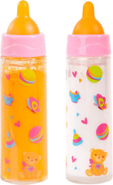 Bayer Design 79201AE Sticlă Magică, Sticlă de Lapte, Sticlă de Băut, Accesoriu pentru Păpuși, Alb și Portocaliu