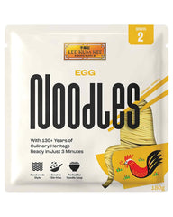 LEE KUM KEE Egg Noodles - Asian Egg Noodles, i classici per piatti wok e zuppe, noodles semisecchi, pronti in 3 minuti, due porzioni per confezione, confezione multipla da 6 x 180g