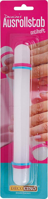 DECOCINO Ausrollstab – 3 parti, ca. 23 cm di lunghezza – antihaftbeschichter als Teigrolle zum Ausrollen von Marzapane, Blütenpaste, Roll-Fondant