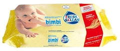 Set salviette neonato Fresh Clean, 12 x 72 pz, ricariche, gialle, per l'igiene e la cura del bambino