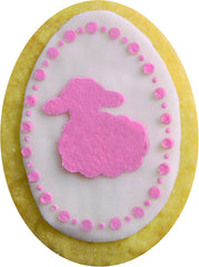 Dr. Oetker Ei-Ausstecher inkl. 4 Deco-Schablonen aus der Series "Goldiges Ostern", Keks- und Plätzchenform (Farbe: Silber, Weiß), Menge: 1 x 5er Set