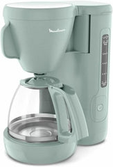 Espressor cu filtru, rezervor de apă montat frontal, 1,25 l, filtru permanent, suport pentru filtru rotativ cu mâner lat, sistem anti-picurare, funcție de menținere la cald, culoare Eucalyptus Morning FG2M1310