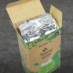 Delicatino - Verde natural PURE LEAF 500G, yerba mate organic fără tulpini, proaspăt și fără fum, cultivat ecologic, ambalat în vid pentru prospețime maximă