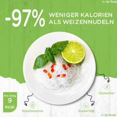 Elf-Family 6 scatole (12 pezzi) Tagliatelle Shirataki Konjac biologiche a bassissimo contenuto di carboidrati Vegane senza glutine - 1,62 kg, Tagliatelle istantanee senza carboidrati/cheto/a basso contenuto calorico/Senza grassi/senza zucchero - Spaghetti e fettuccine