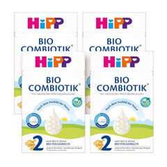 HiPP 2 Organic Combiotik (4 x 600g), latte di proseguimento dopo 6 mesi, con amido, fermenti lattici naturali, GOS, Omega-3 (DHA, ALA), della migliore qualità biologica