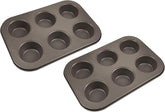 BERGNER BAKING LOVERS - Set Von 2 X 6 Cup Muffinformen - Kohlenstoffstahl Mit Ilag Essential, PFOA Frei, Leicht Zu Reinigen Stampi e vassoi per cuocere Naty Shop 26.5 Cm | 18,5 cm | 3 cm
