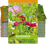 FLORTUS Bomboniere con prato di fiori di campo (100 pezzi) | Miscela di semi di fiori per api e insetti come regalo di ringraziamento e regalo promozionale