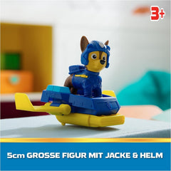 PAW PATROL Chase Action Pup Mini Rescue Airplane Playset con Ali Pieghevoli Giocattolo per Bambini 3 Anni Action Figure Naty Shop