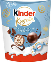 Kinder Balls Milk & Crispy Bits Sensations 90g – Palline di cioccolato al latte con ripieno al latte e gocce di cacao – Cioccolato pasquale, dolci pasquali – Regalo e souvenir pasquale