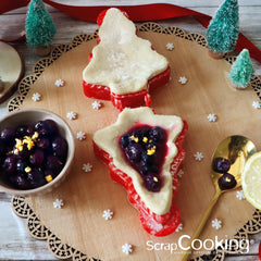 ScrapCooking – Formă de tăiat buzunar în formă de brad de Crăciun – Formă de tăiat fursecuri de Crăciun pentru aluaturi umplute – Coacere, Bucătărie – Formă de tăiat fursecuri – Empanadas Ștrudel – Aluaturi cu afine – 2154