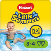 Huggies Little Swimmers Pannolini da bagno usa e getta per neonati e bambini, taglia 3-4 (7-15 kg), 12 pannolini da bagno unisex per mamma e bambino Naty Shop