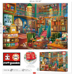 Educa - Puzzle da 1000 pezzi per adulti | Biblioteca. Dimensioni: 68X48 cm. Include la colla per puzzle Fixpuzzle. Per 14 anni (19925) Puzzle Naty Shop