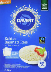 Davert Riso Basmati biologico in buste da cucina, 2 buste, 250g