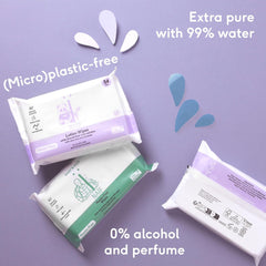 Salviette Naïf Plastic Free Baby 54 Pezzi (1 Confezione x 54 Pezzi) - Per sederino, corpo e viso del bambino - Ingredienti naturali