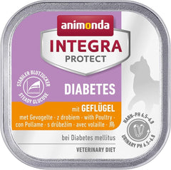 animonda INTEGRA PROTECT Diabetes cu Păsări de Curte (16 x 100 g), hrană umedă pentru pisici diabetice, hrană dietetică pentru pisici diabetice, hrană umedă fără zahăr