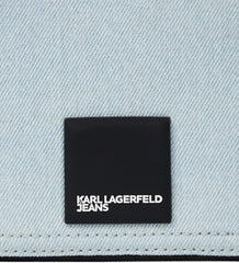 Karl Lagerfeld Jeans Women's Box Logo Camera Bag Cross Body, Albastru deschis Genti Femei Naty Shop