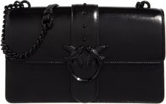 Pinko Ladies Love One Classic Cl Naplack Colour Block Bag Genti Femei Naty Shop Z99B_B Black Sedan Block Colour