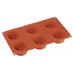 Stampo per muffin in silicone, 6 cavità