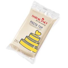 Saracino Fondant Top, Pasta de Zahar Pentru Acoperire 1 kg, Made In Italy Pasta de zahar Naty Shop Galben