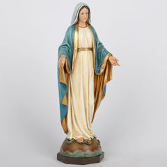 Statuie catolică BC a Doamnei noastre de Grație, figura Fecioarei Maria pentru altar, cadou religios pentru mamă, decorațiuni catolice pentru casă, 34,3 cm înălțime, pictată manual de Buildclassic (elegant) Statuete si sculpturi Naty Shop