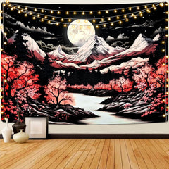 Tapiserie alishomtll mountain scene moon forest munti Casa - Accesorii si Decoratiuni Naty Shop Multi 210L X 150B Cm
