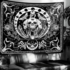 Tapiserie gothic halloween banner negru alb Casa - Accesorii si Decoratiuni Naty Shop Default Title