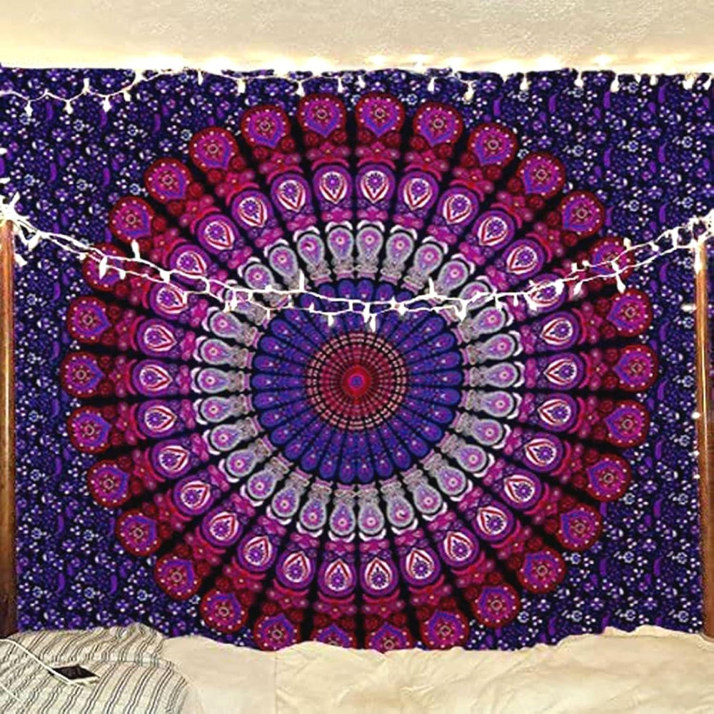 Tapiserie violet hippie beach blanket mandala indian cotton Casa - Accesorii si Decoratiuni Naty Shop Default Title