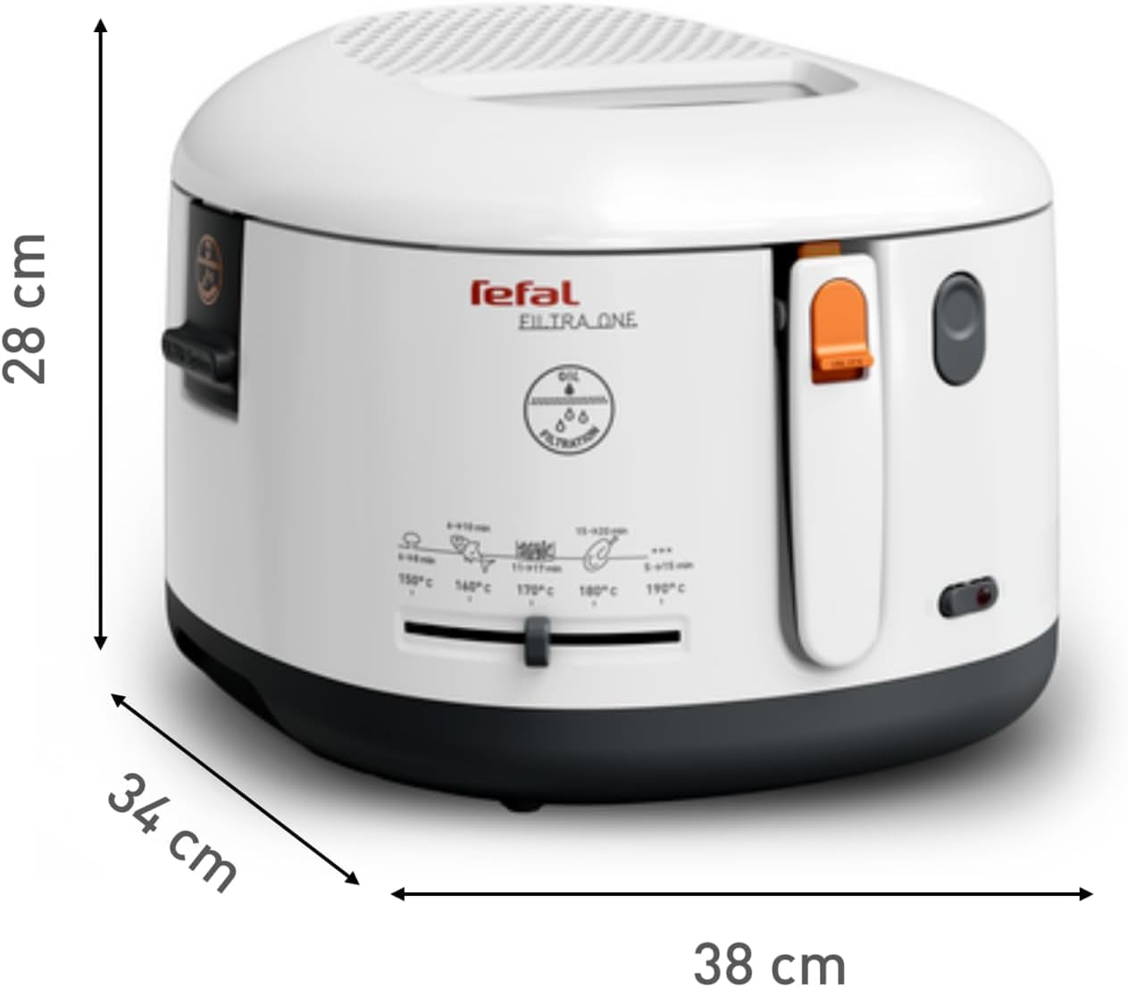 Friggitrice Tefal FF1631 Filtra One, 1.900 W, Capacità 1,2 kg Elettrodomestici Naty Shop