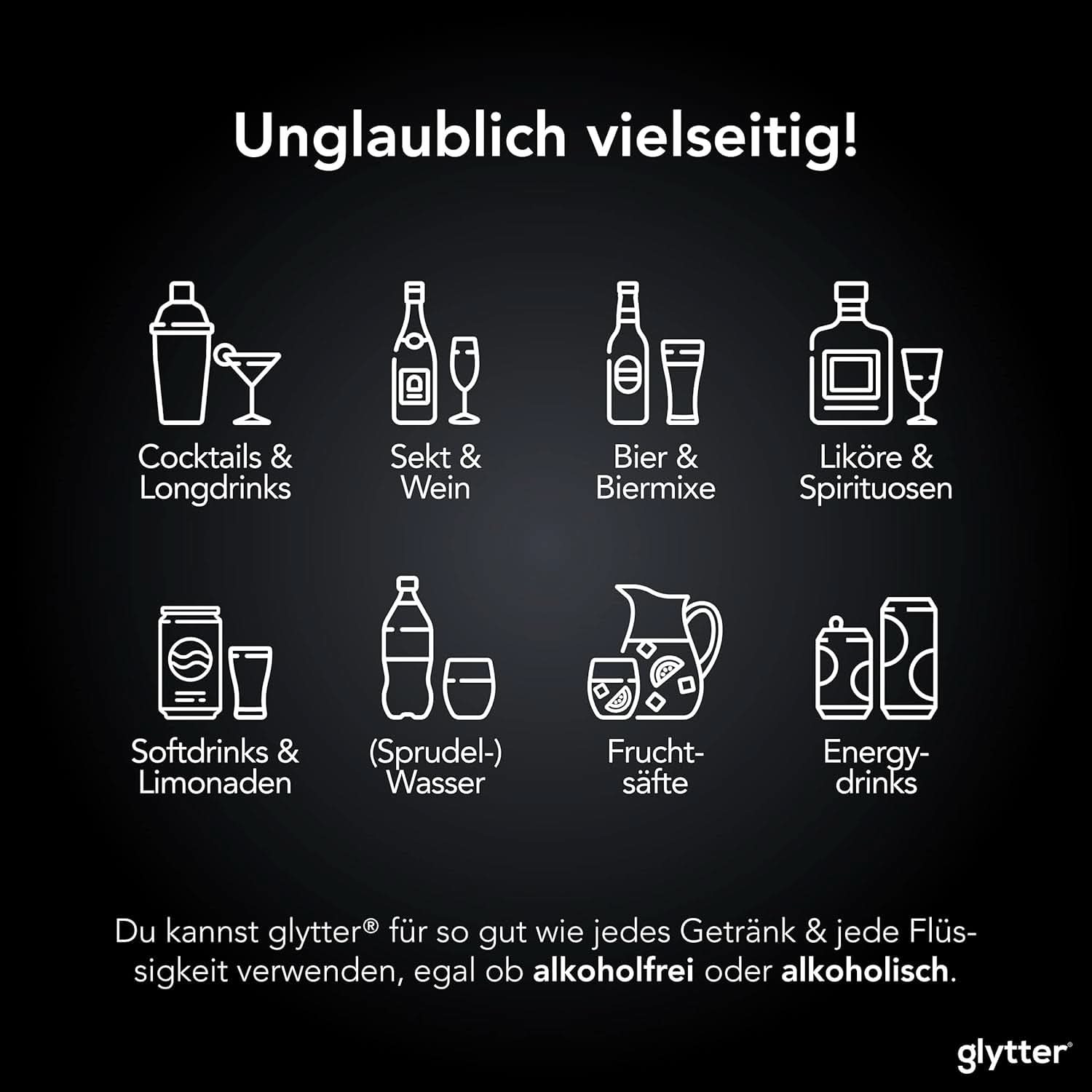 Glytter Glitter Powder For Drinks (Silver) - Glitter comestibil pentru băuturi, 10 grame Glitter Naty Shop