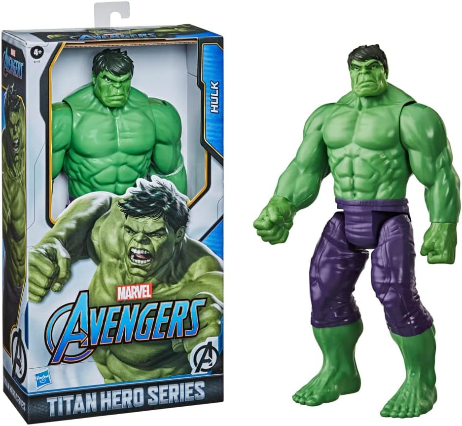 Hasbro E74755L2 Marvel Avengers Titan Hero Series Blast Gear Deluxe Hulk Action Figure 30 cm Grande Marvel Comics Giocattolo ispirato per bambini 4+ Action Figure Naty Shop