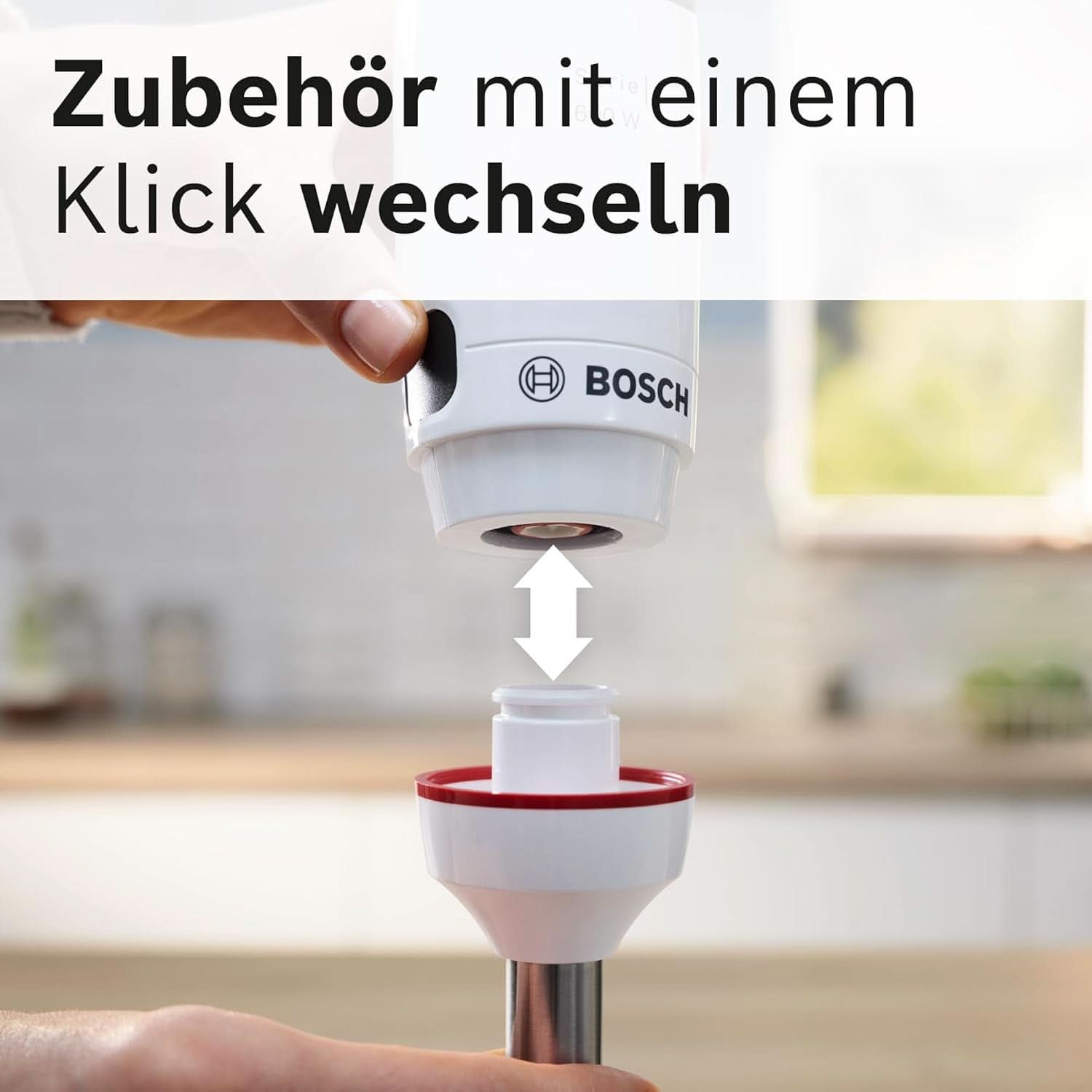 Bosch Stabmixer Ergomaster Serie 4 MSM4W210, Einhändig Bedienbar, Edelstahl-Klingen, Verschleißfreie Keramik-Kupplung, Mixbecher, Quattroblade, Antisplash Funktion, Einschaltsperre, 600 W, Weiß Mother and Child Naty Shop