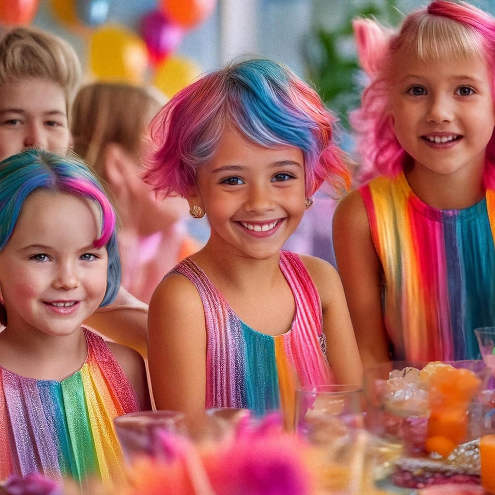 Set de creioane (carioci) de colorare pentru par Vibrant 12 culori - ușor de utilizat - lavabil - vopsea temporară pentru păr - de asemenea, pentru culori de păr întunecate - ca un cadou Halloween Carnaval Ziua de naștere Crăciun Vopsea pentru par Naty Shop