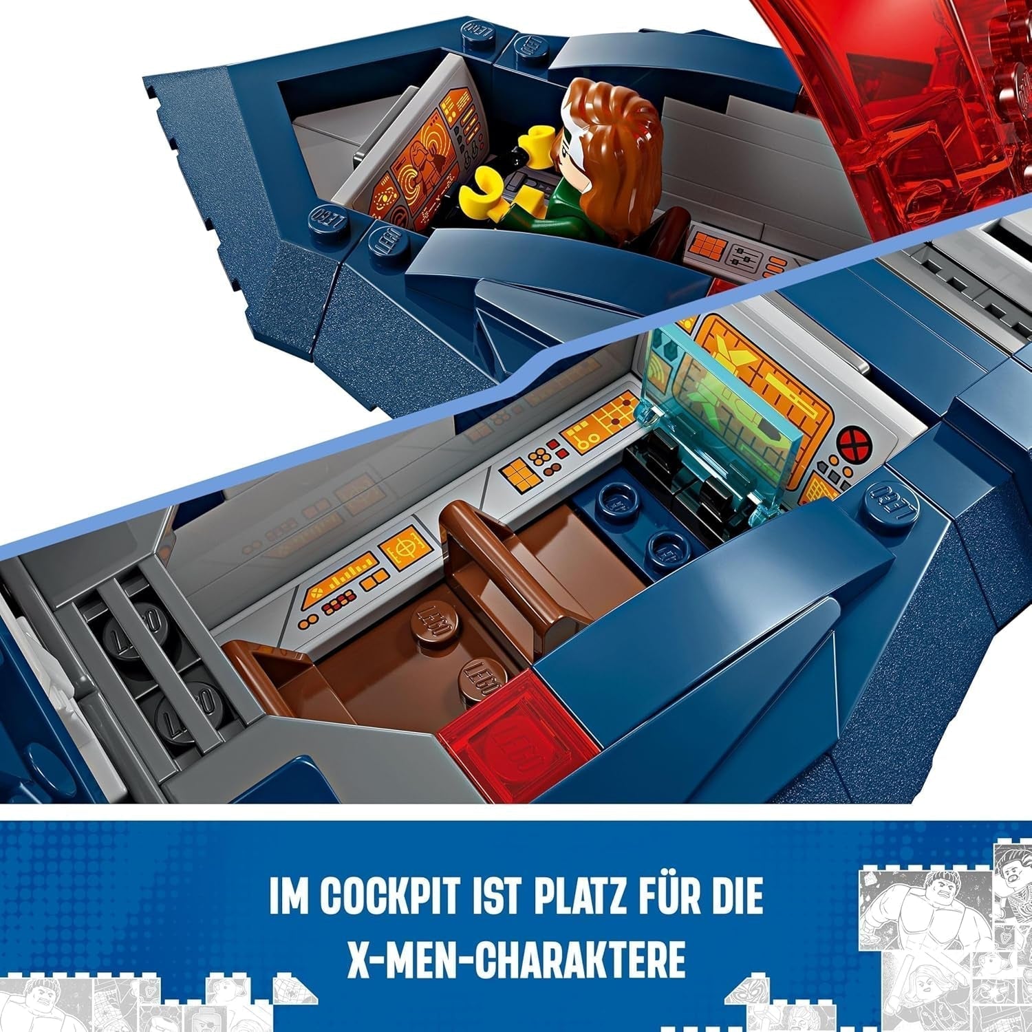 LEGO Marvel X-Jet The X-Men Modello di Aereo da Costruzione con Figure Tra Cui Wolverine e Rogue Supereroe Giocattolo per Bambini Regalo per Ragazzi e Ragazze di 8 Anni 76281 Set di Costruzioni Beuche den LEGO-Store