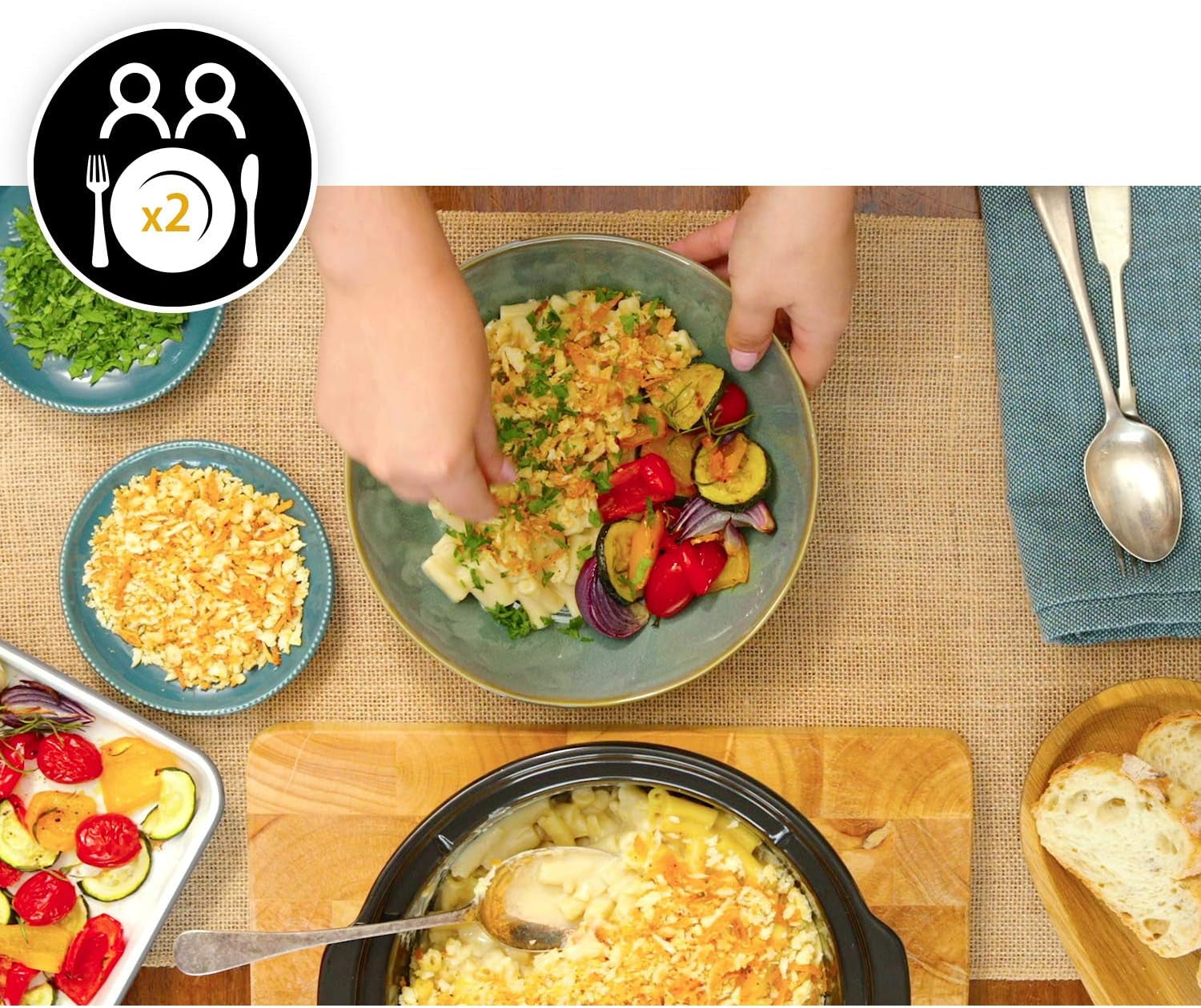 Slow Cooker digitale Crockpot, funzione mantenimento in caldo, 2,4 litri (1-2 persone) Slow Cooker Naty Shop