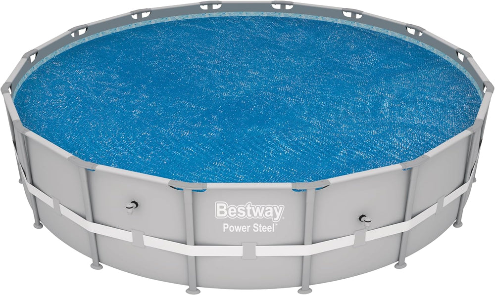 Copertura solare per piscina Bestway Flowclear, Ø 356 cm, per piscine rotonde fuori terra da 366 cm e 396 cm, Blu, 58242