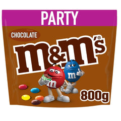 Confezione grande di M&M's al cioccolato, lenticchie croccanti al cioccolato con glassa di zucchero colorata, party mix, 1 x 800 g, caramelle a tema football americano