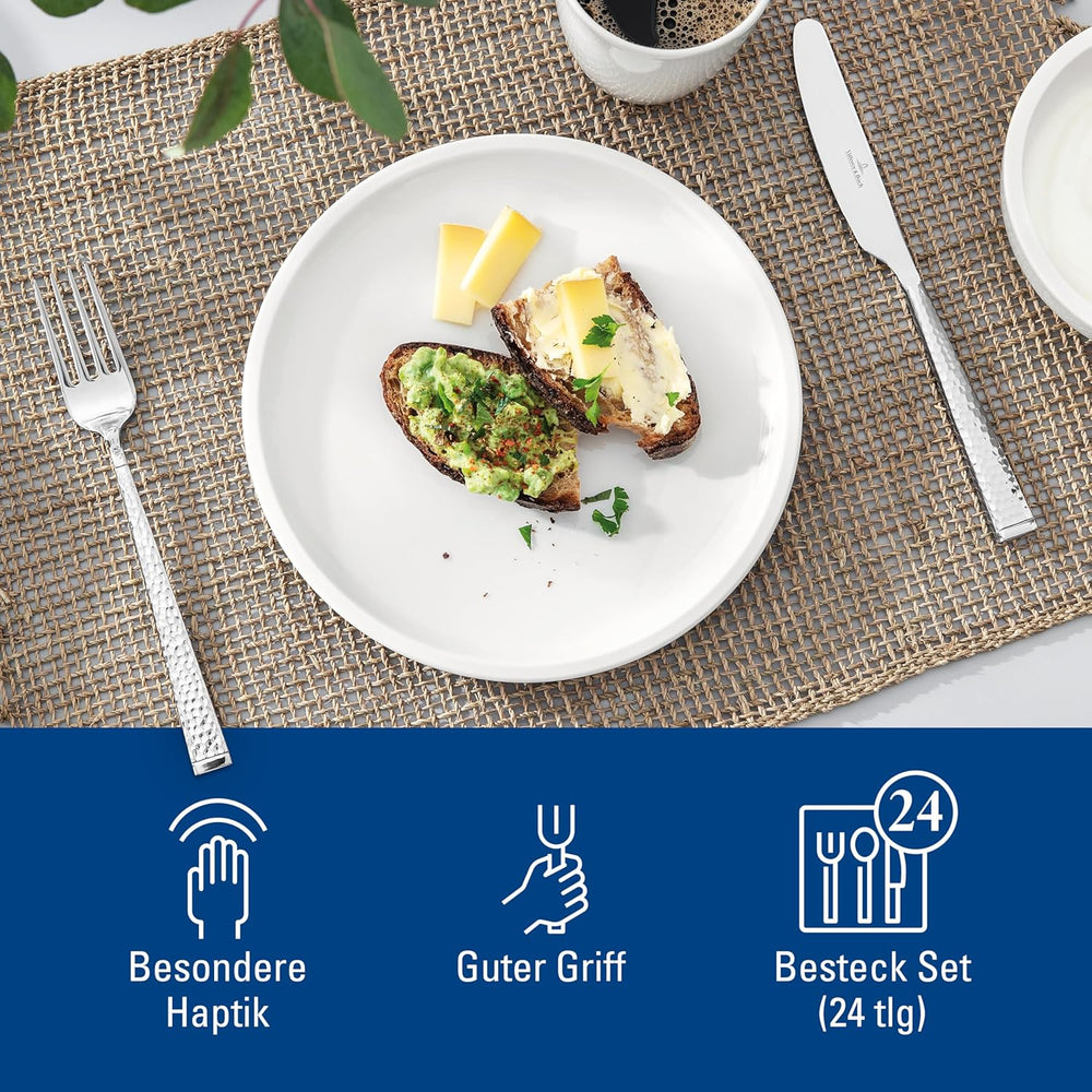 Set de tacâmuri Villeroy & Boch Blacksmith pentru până la 6 persoane, 24 de piese, oțel inoxidabil