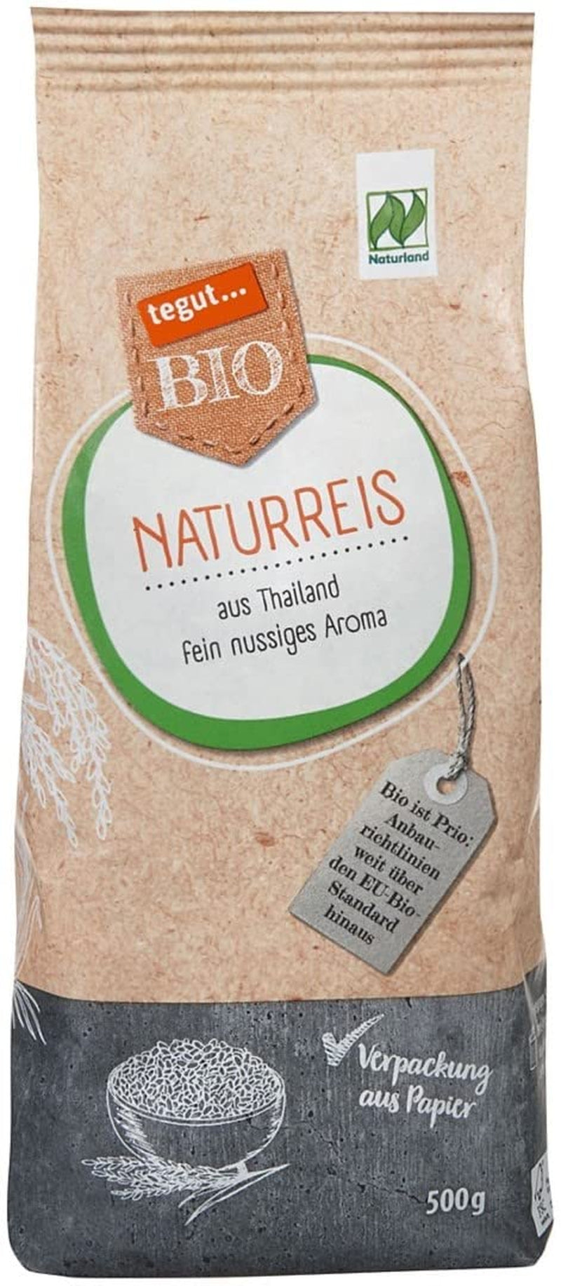 tegut... Riso integrale biologico, 1 x 500 g