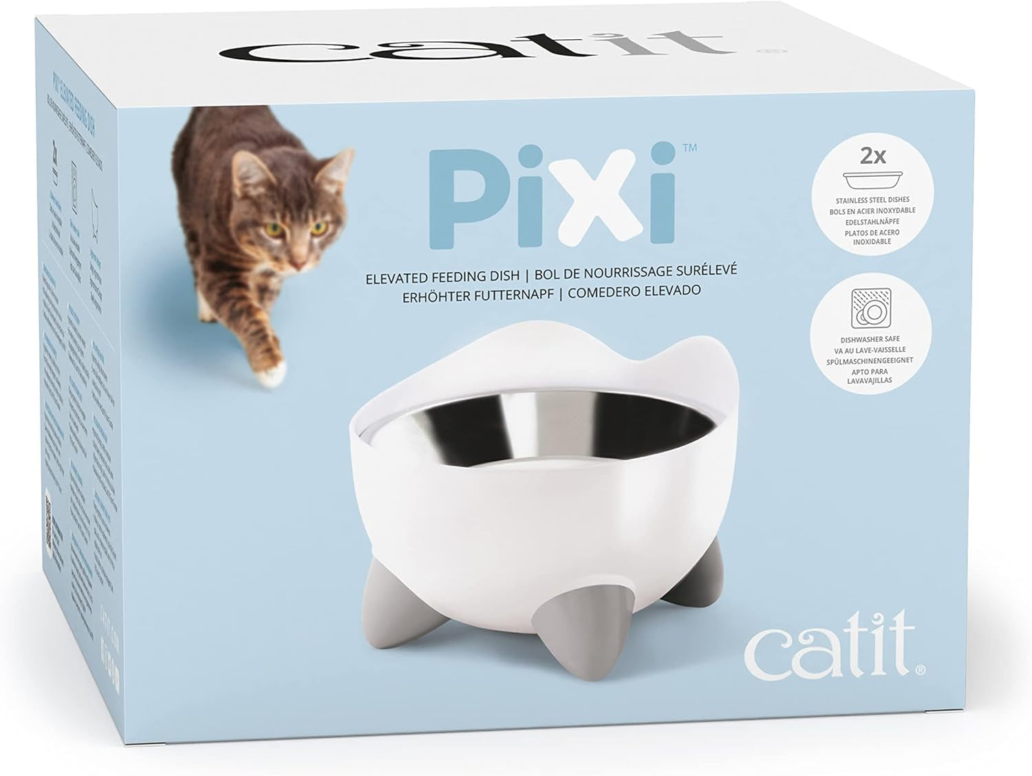 Catit Pixi eröhter ergonomico Futternapf für Katzen, 200ml, bianco
