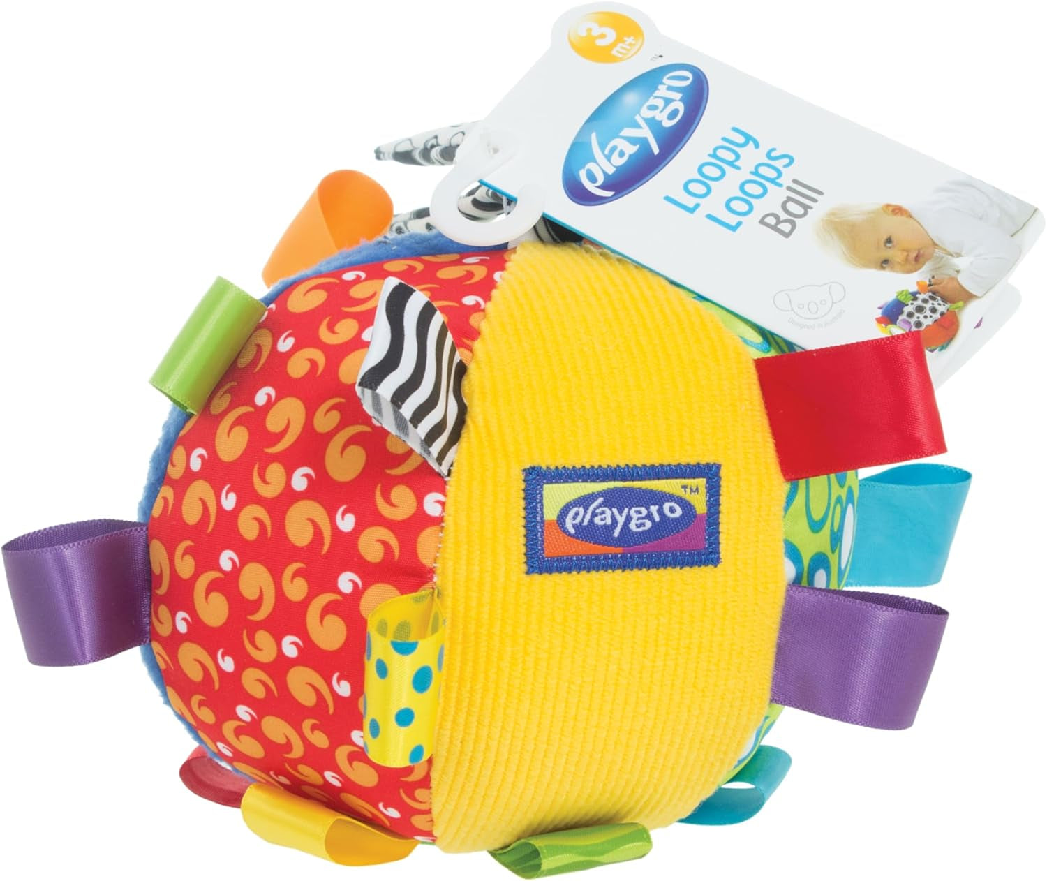 Playgro Loopy Loops minge de îmbrățișat - Minge de îmbrățișat pentru bebeluși - Jucării pentru copii - Jucării pentru bebeluși - Jucării - Jucării - Colorate Jucarii Bebe Naty Shop