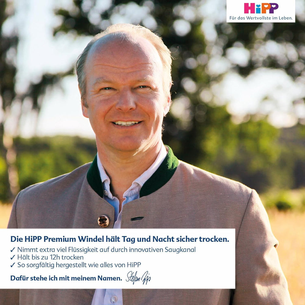 Pannolino HiPP Extra Soft Premium Taglia 1 Neonato 2-5 kg, 72 pezzi (3 confezioni da 24), con protezione dalle perdite a 3 vie e doppia protezione della pelle