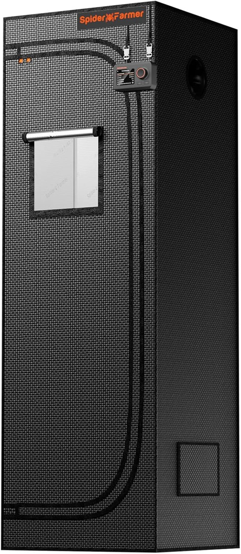 Tenda da coltivazione Spider Farmer Pro 70x140x200 cm con porta scorrevole, finestra di osservazione, pannello pavimento rimovibile, tessuto Mylar 2000D, per coltura idroponica da interni con SF4000, G4500, SE4500