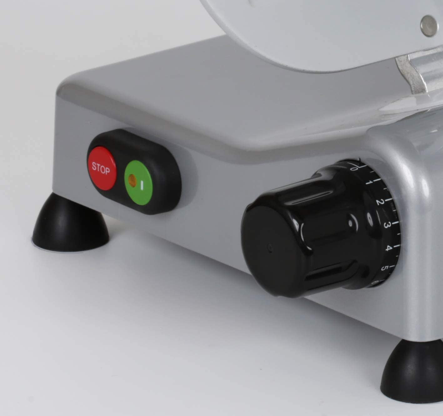 90018 Luxury 22 GS, affettatrice elettrica, alluminio, argento/nero Affettatrici e Affettatrici Naty Shop