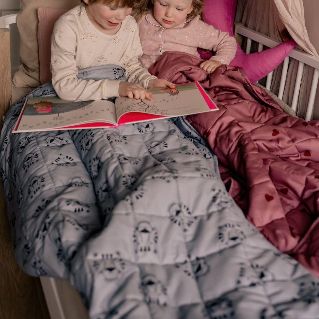 Coperta per neonati ponderata | 3,5Kg | 100X150Cm | Coperta terapeutica | Coperte ponderate | Coperta pesante (faccia di tigre blu, 3,5 Kg-100X150 Cm) BLENKZ Letti e Coperte.